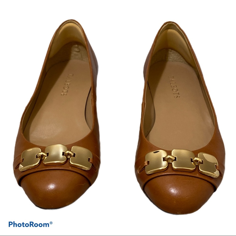 Talbots Boni Style Leather Flats in Tan Size 7